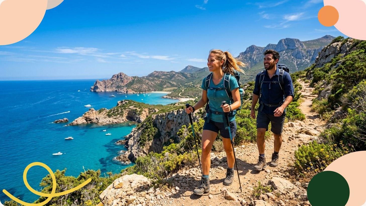 Reisender hält Pass und Bordkarte vor der großen Glasfront eines Flughafens