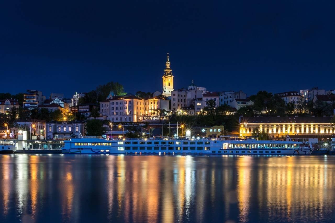Vue sur la forteresse de Kalemegdan et Belgrade, Serbie